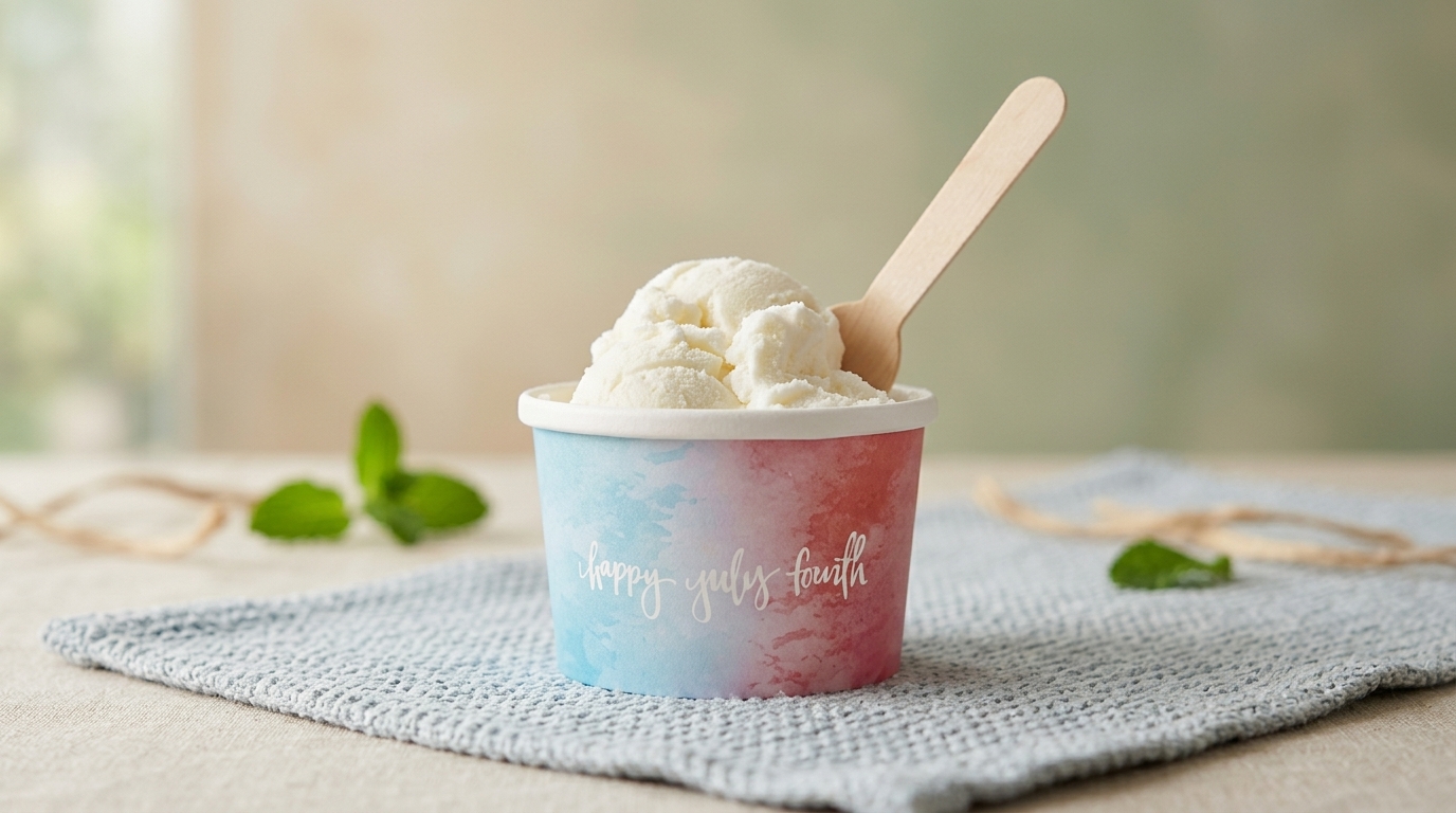 Eco-Friendly Ice Cream Smoothie Paper Cups