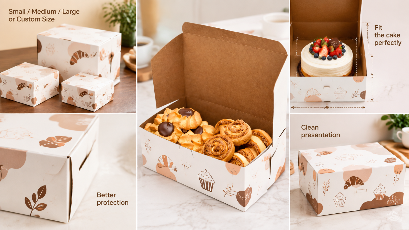 Eco-Friendly Paper Boxes for Cakes with Logo Printing-2