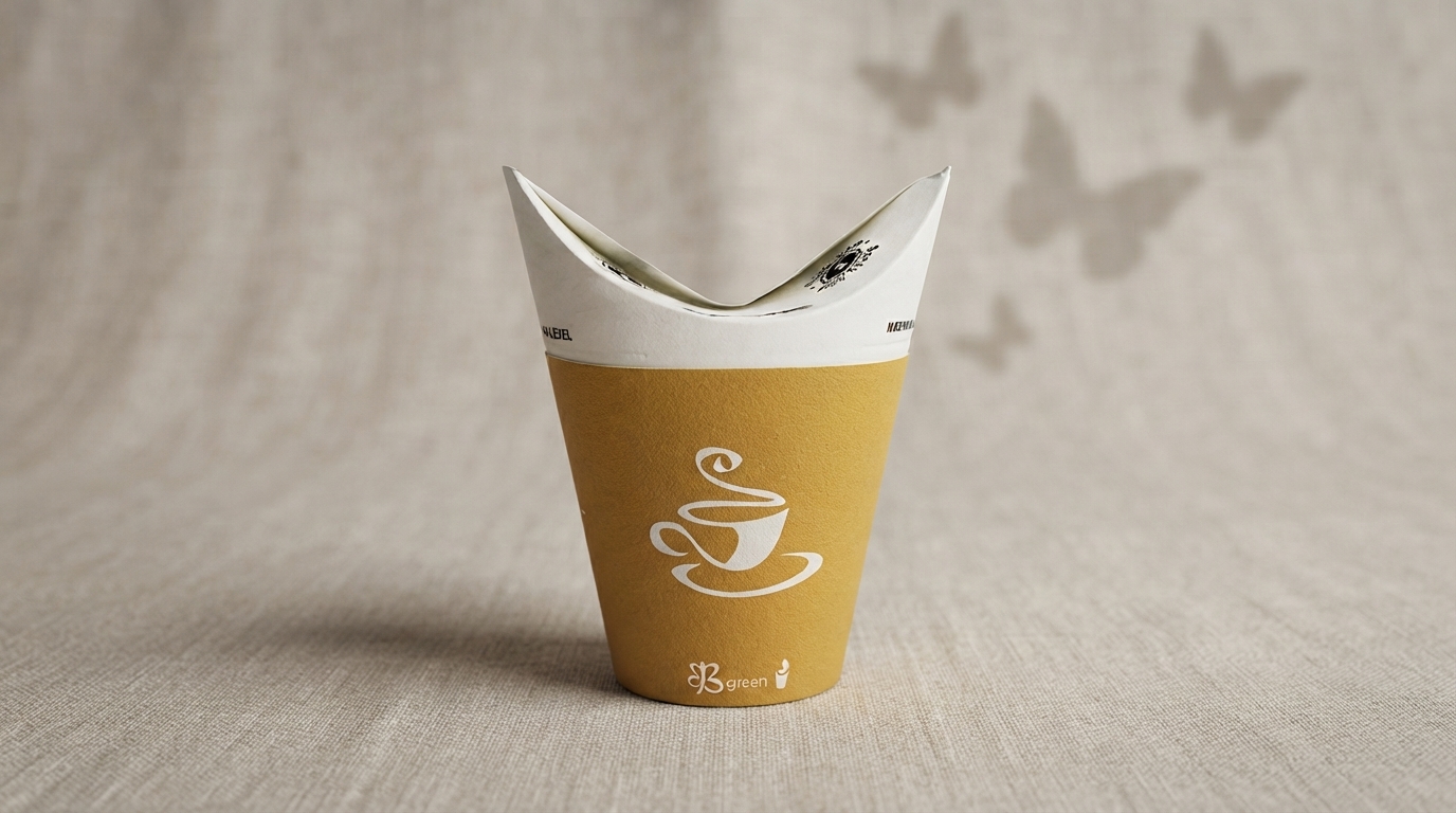 Elegant Butterfly-Style Disposable Cups for Brands