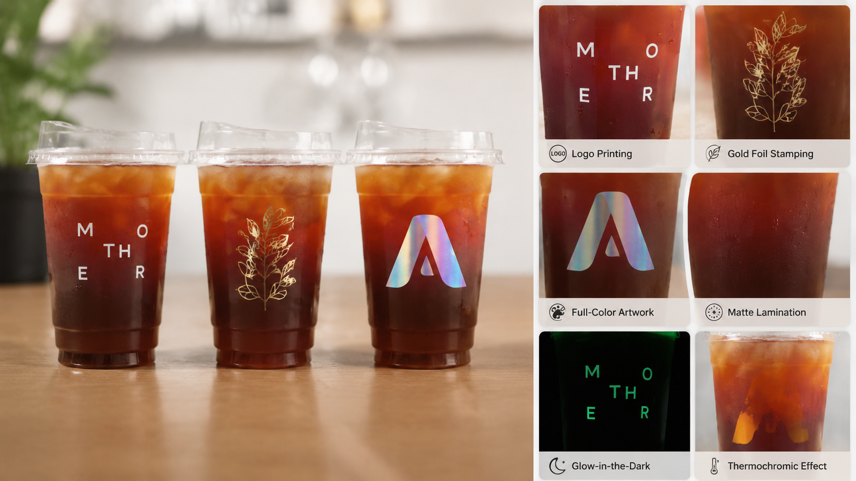 Iced Latte Takeaway Cups for Refreshing On-the-Go Beverage Packaging
