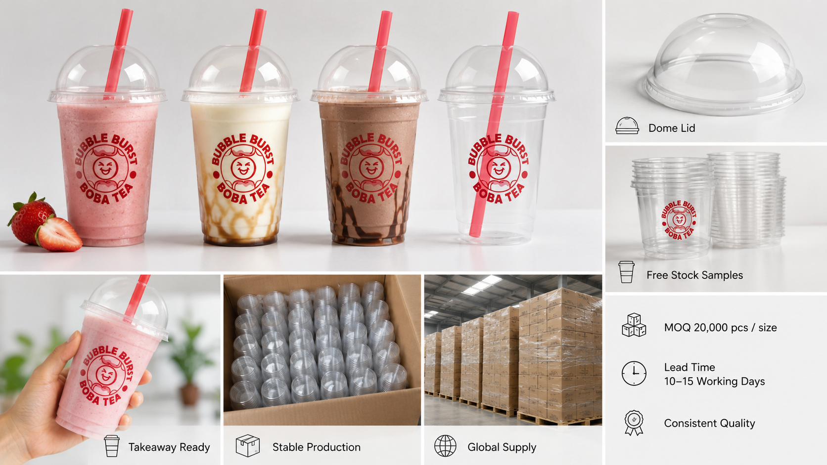 Milkshake Takeaway Cups for Vibrant Chilled Dessert Packaging