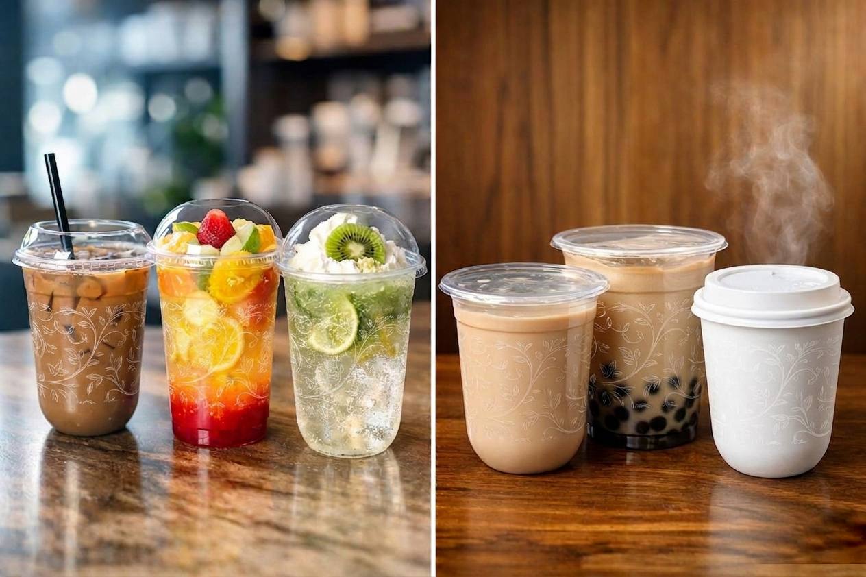 PET Logo Printed U-shaped Plastic Cups 500ml PP U Shape Bubble Tea Cold Cup (7)