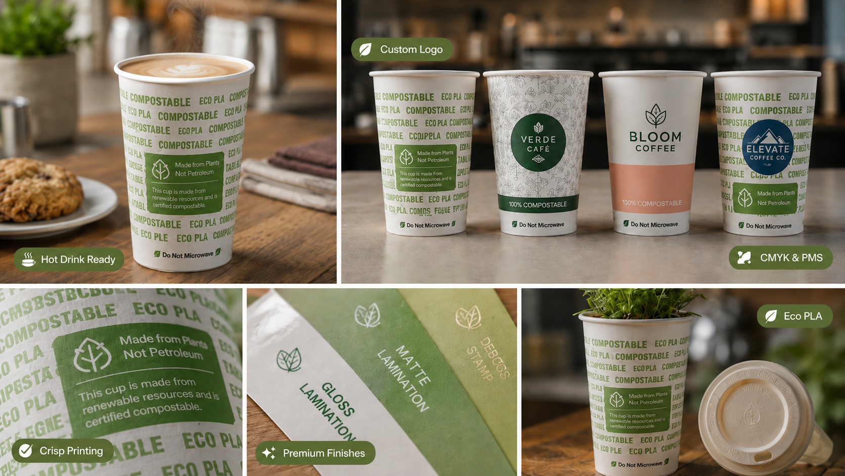 PLA Hot Cups for Eco-Friendly Thermal Beverage Packaging