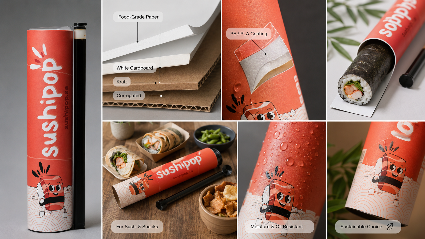 Paper-Based Tube Solution for Rolled Sushi Takeaway-2