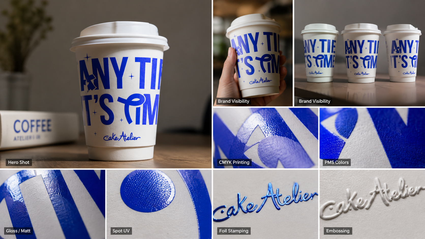 Personalized Paper Coffee Cups with Lids for Secure Brand Beverage Packaging-2