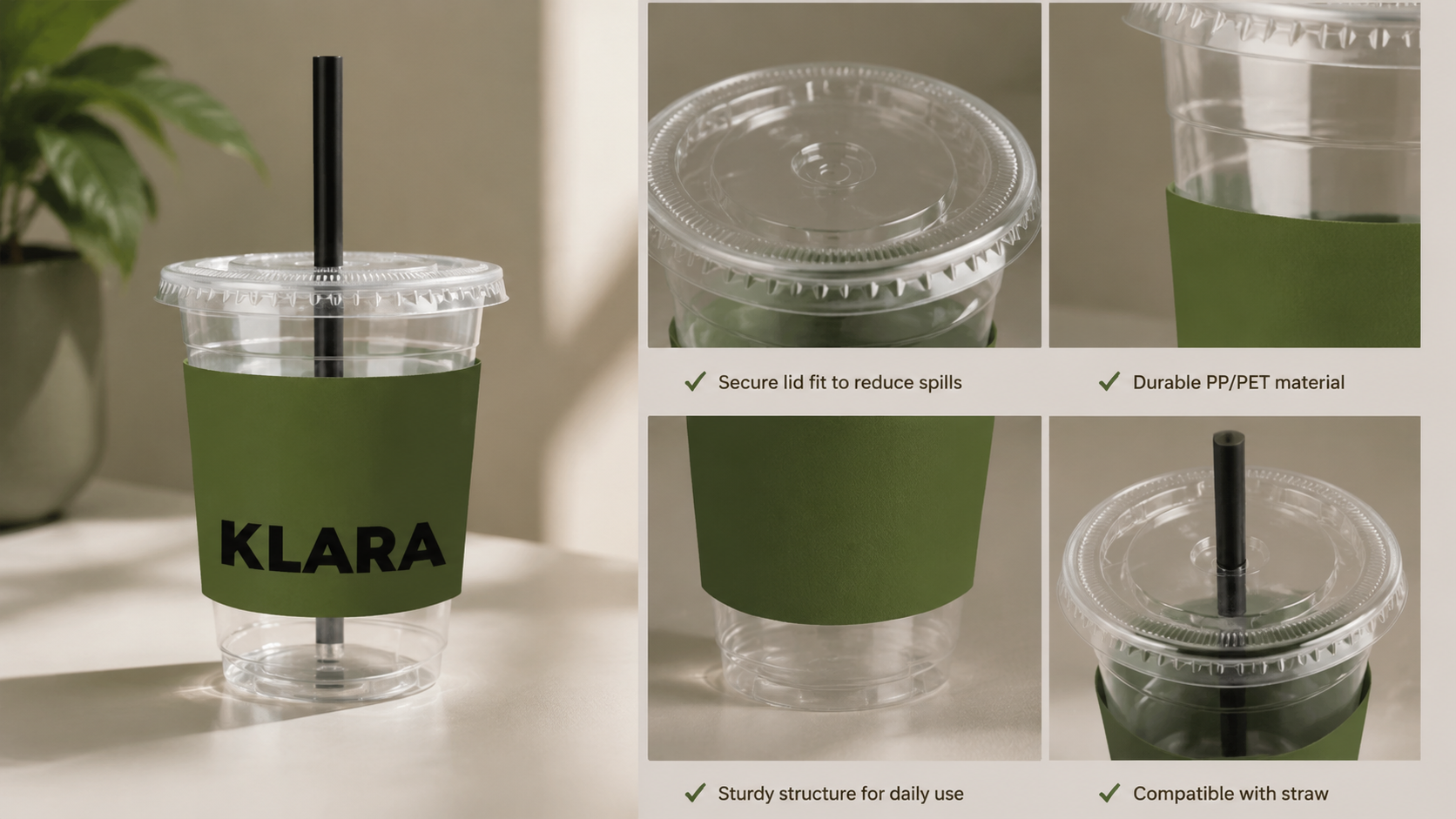 Plastic Takeaway Cups for Durable On-the-Go Beverage Packaging
