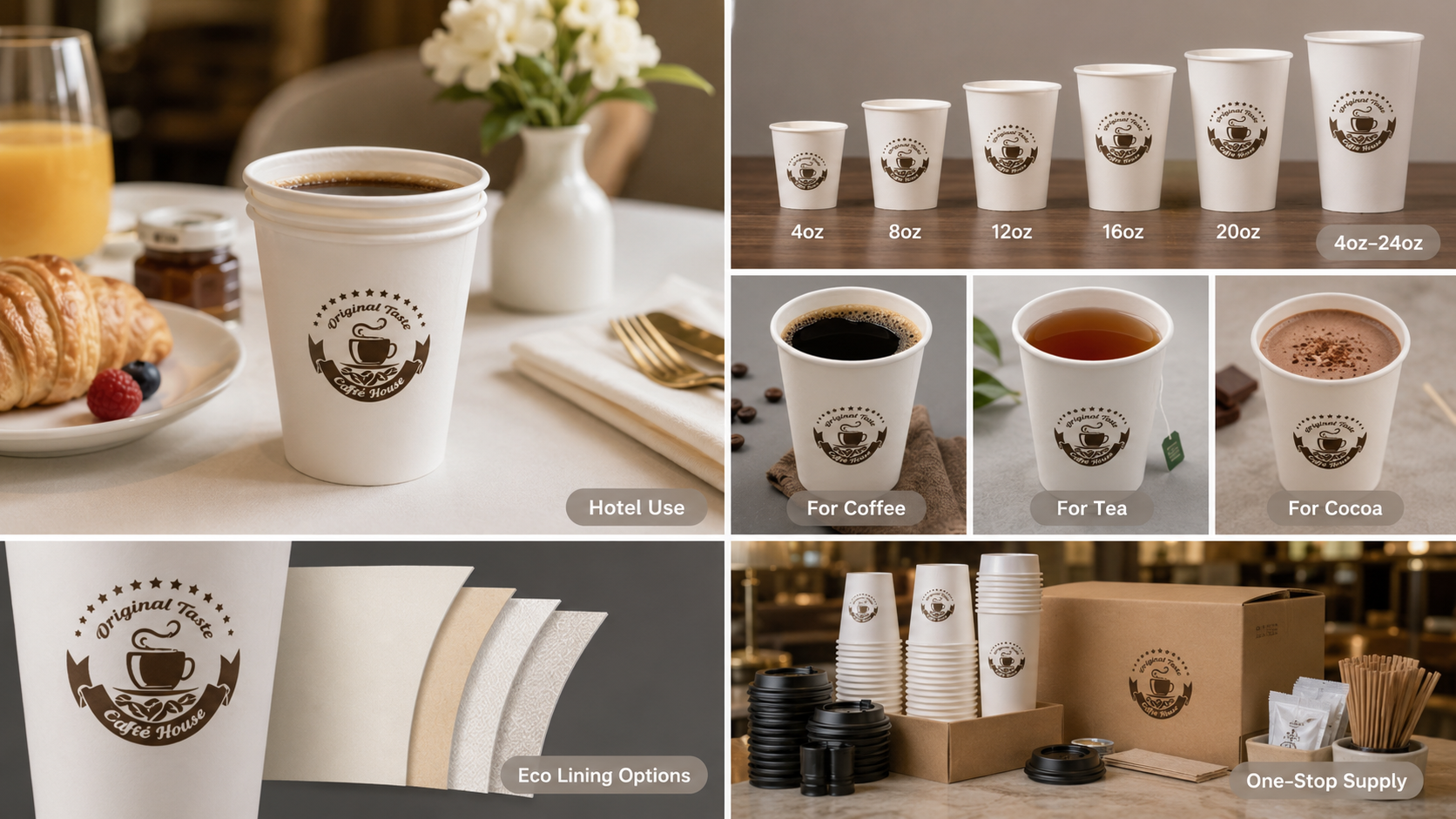 Premium Custom Hotel Paper Cups