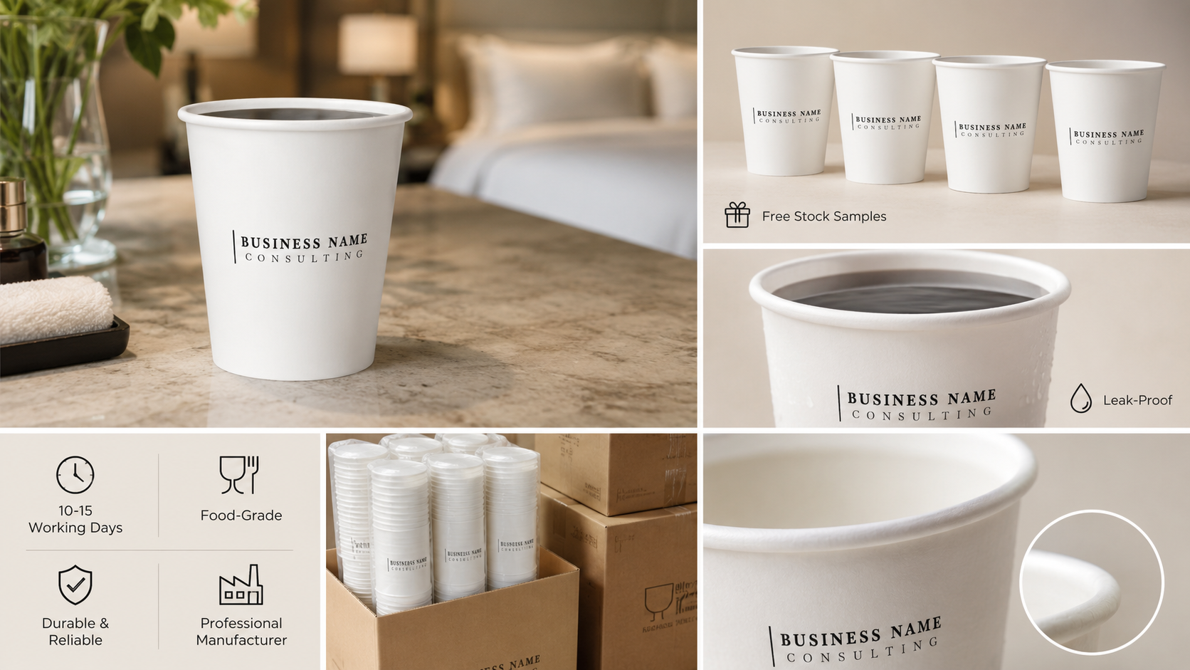 Premium Custom Hotel Paper Cups