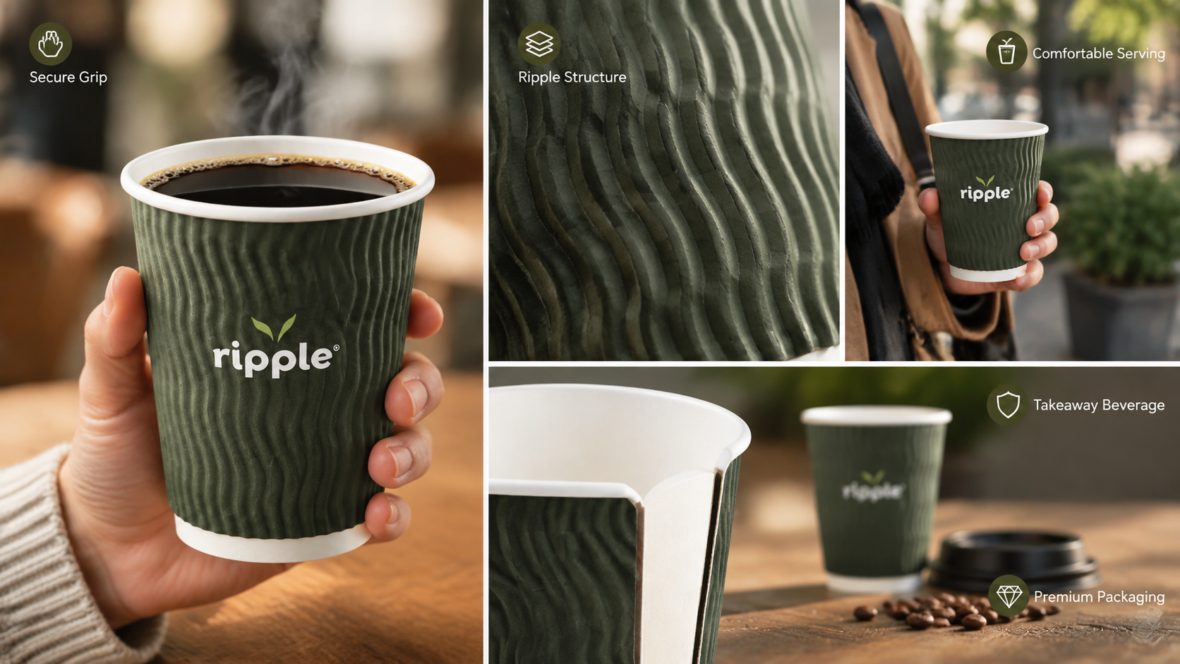 Ripple Wall Paper Cups Premium Insulated Choice-1