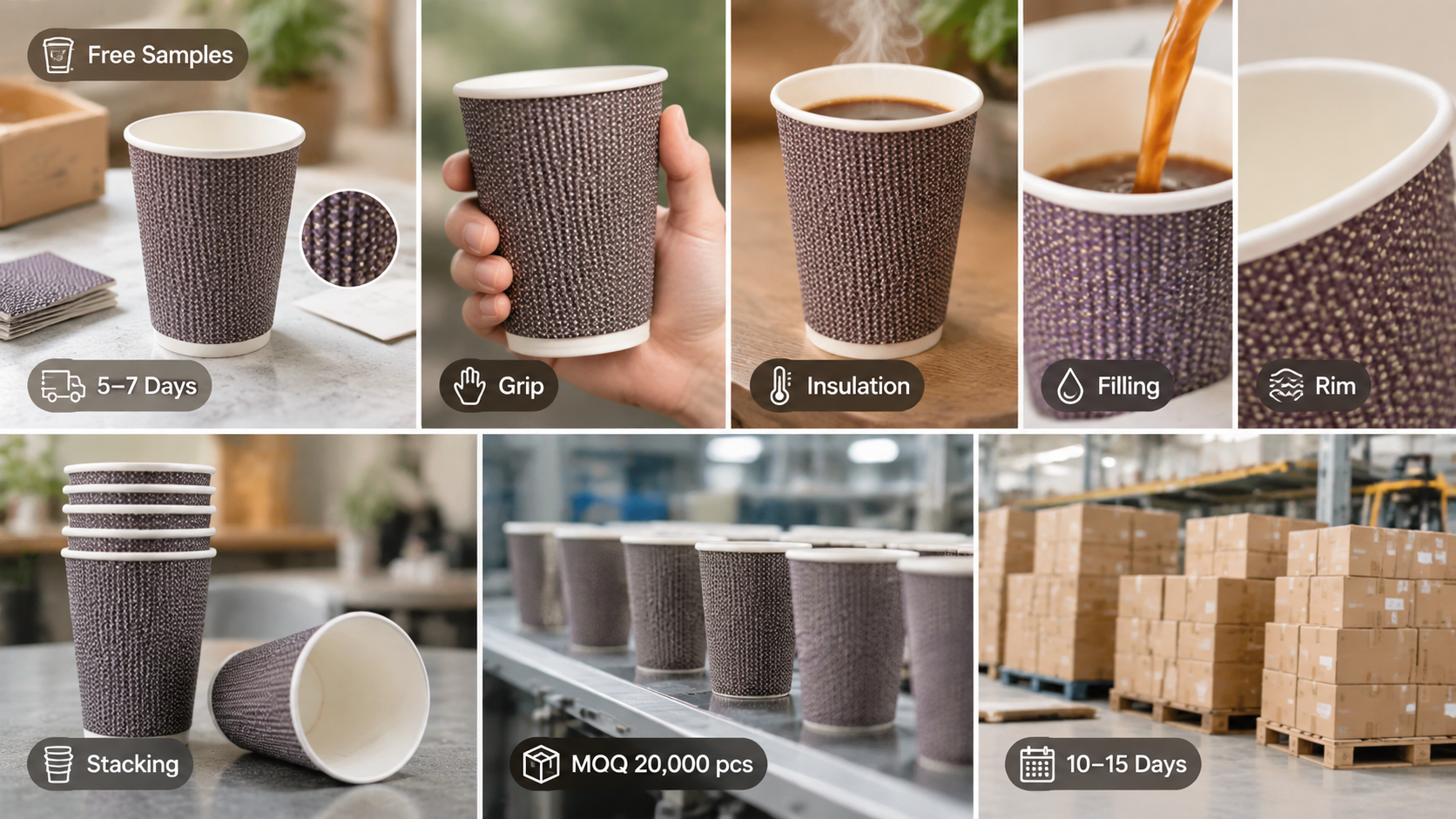 Ripple Wall Paper Cups Premium Insulated Choice-4
