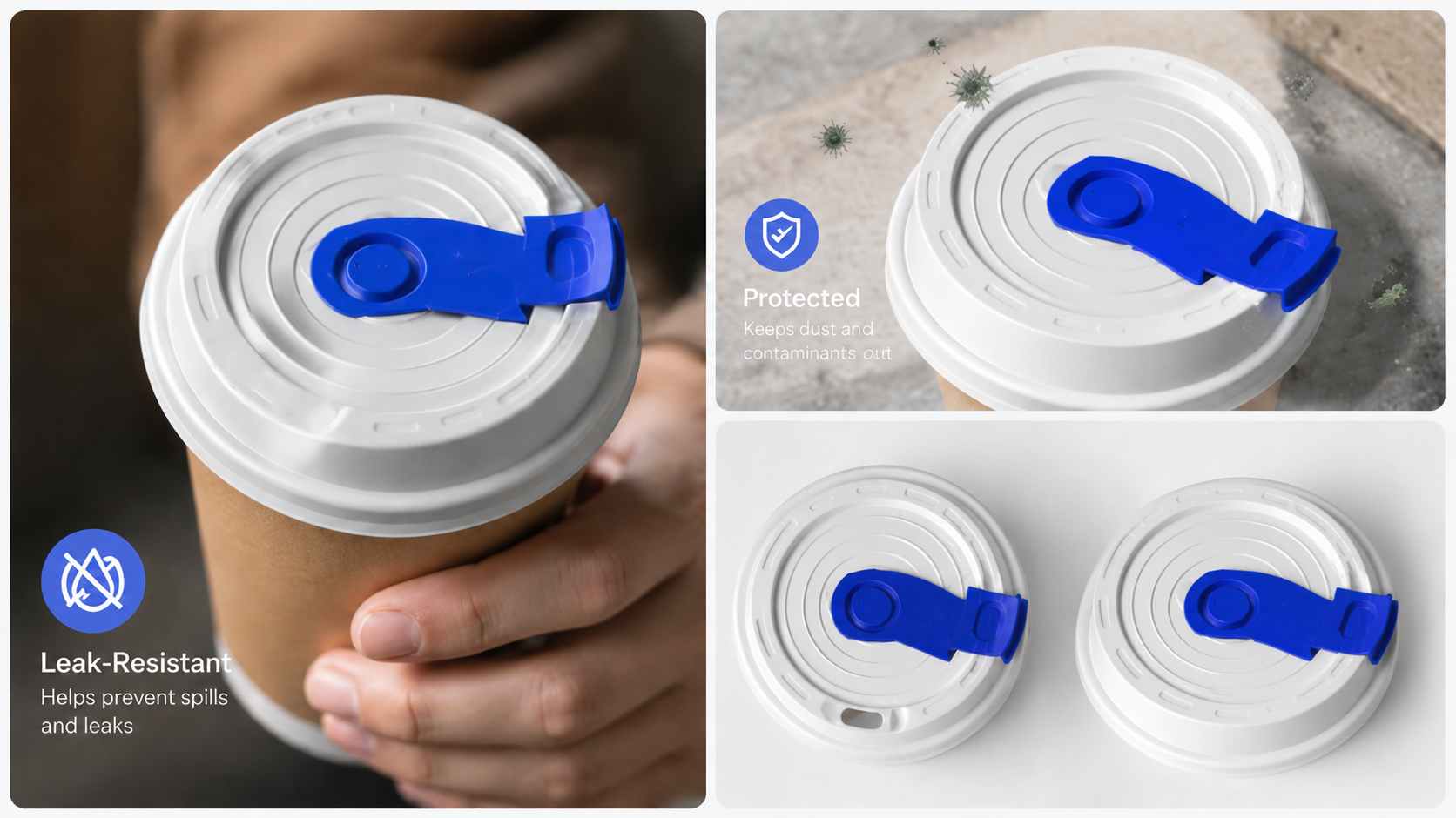 Rotating Leak-Resistant Cup Lids for Drinks on the Go