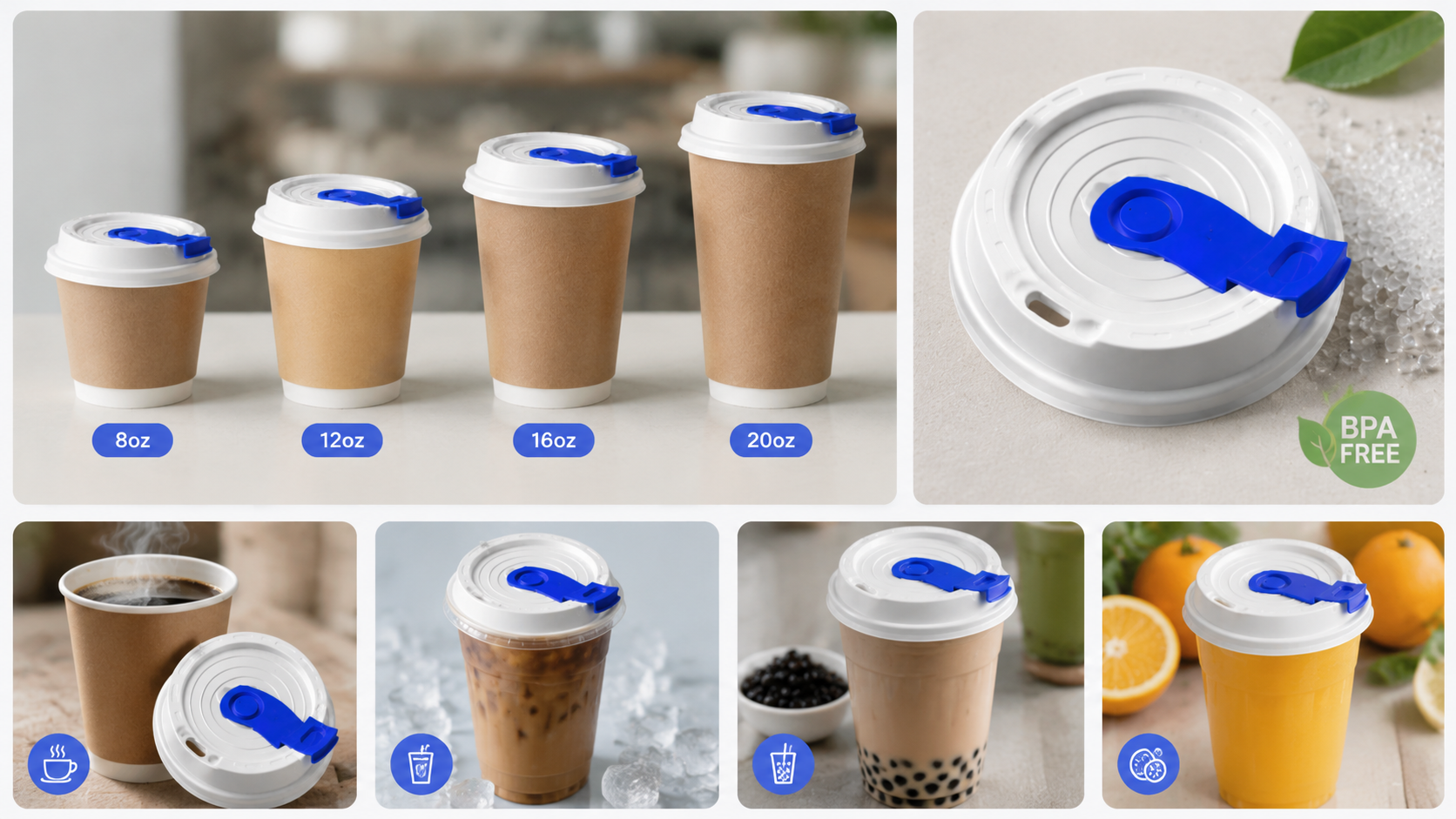 Rotating Leak-Resistant Cup Lids for Drinks on the Go