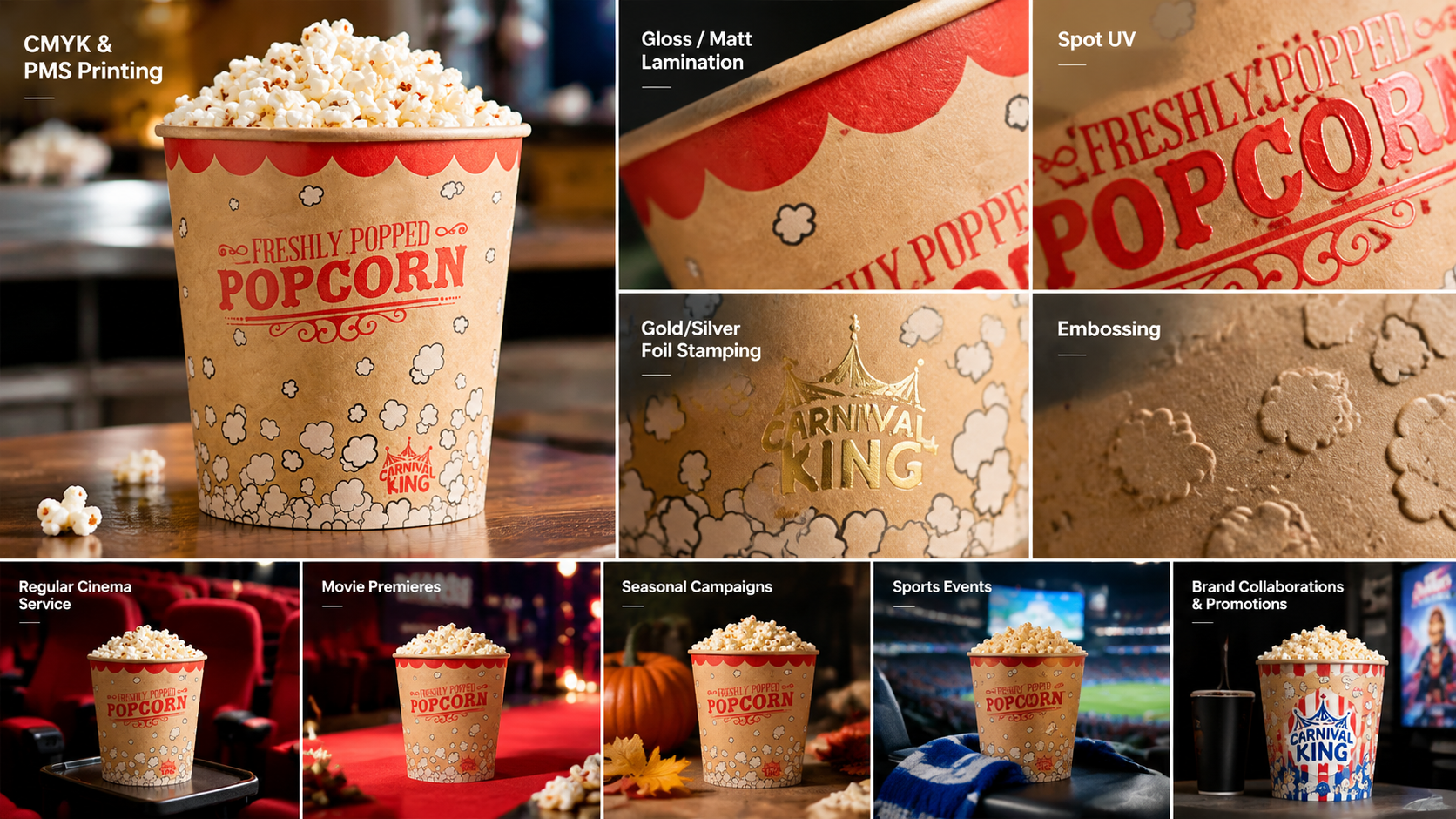 Wholesale Custom Printed Popcorn Buckets for Cinemas & Events-3