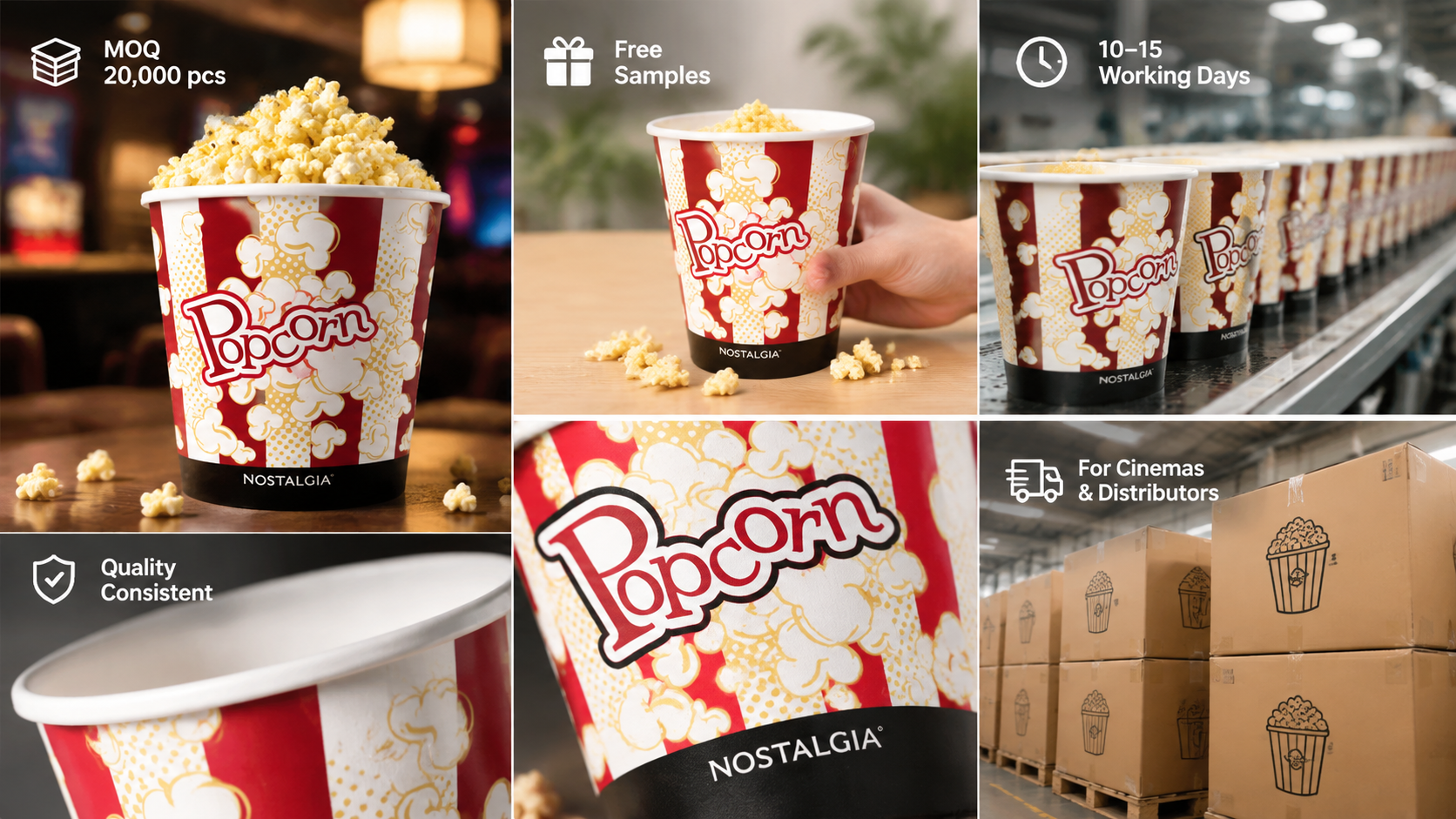 Wholesale Custom Printed Popcorn Buckets for Cinemas & Events-4