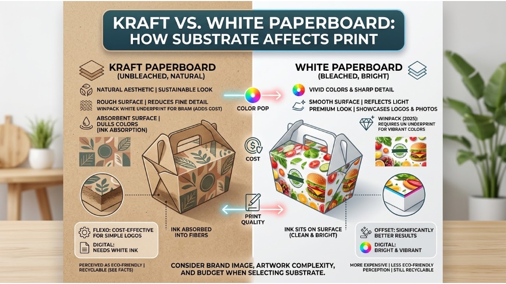 maibaopak Kraft vs. White Paperboard food paper box