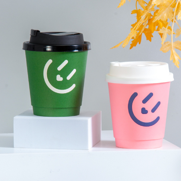 Custom Logo Printed Take Away Double Wall Coffee Paper Cup for 8oz 10oz ...